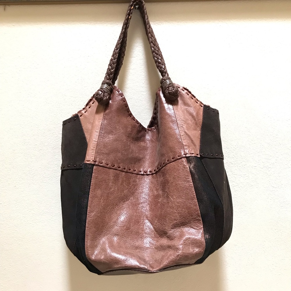 The Sak Indio Hobo Leather Patched Bag